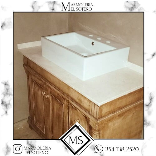 Mesada de granito para muebles rusticos - Marmoleria El Soteno